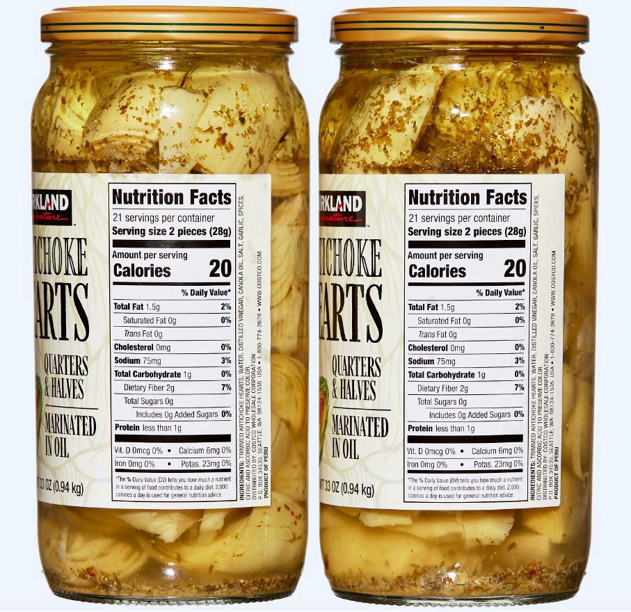 Kirkland Signature Artichoke Hearts 2 ct; 33 oz Shipt