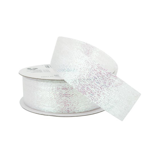 slide 1 of 4, 7/8" X 5yd. Metallic Sheer Ribbon By Celebrate It, 7/8 in x 5 yd