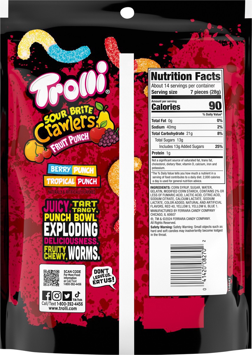 slide 8 of 13, Trolli Fruit Punch Sour Brite, 14 oz