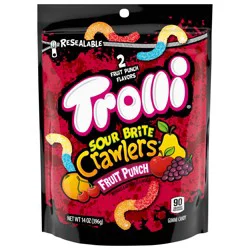 Trolli Fruit Punch Sour Brite Crawlers 14 Ounce Stand Up Bag