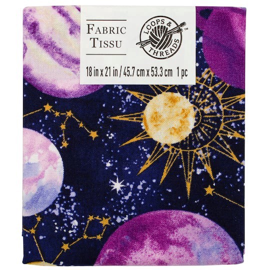 slide 1 of 6, Purple Space Cotton Fabric Bundle By Loops & Threads, 18 in x 21 in