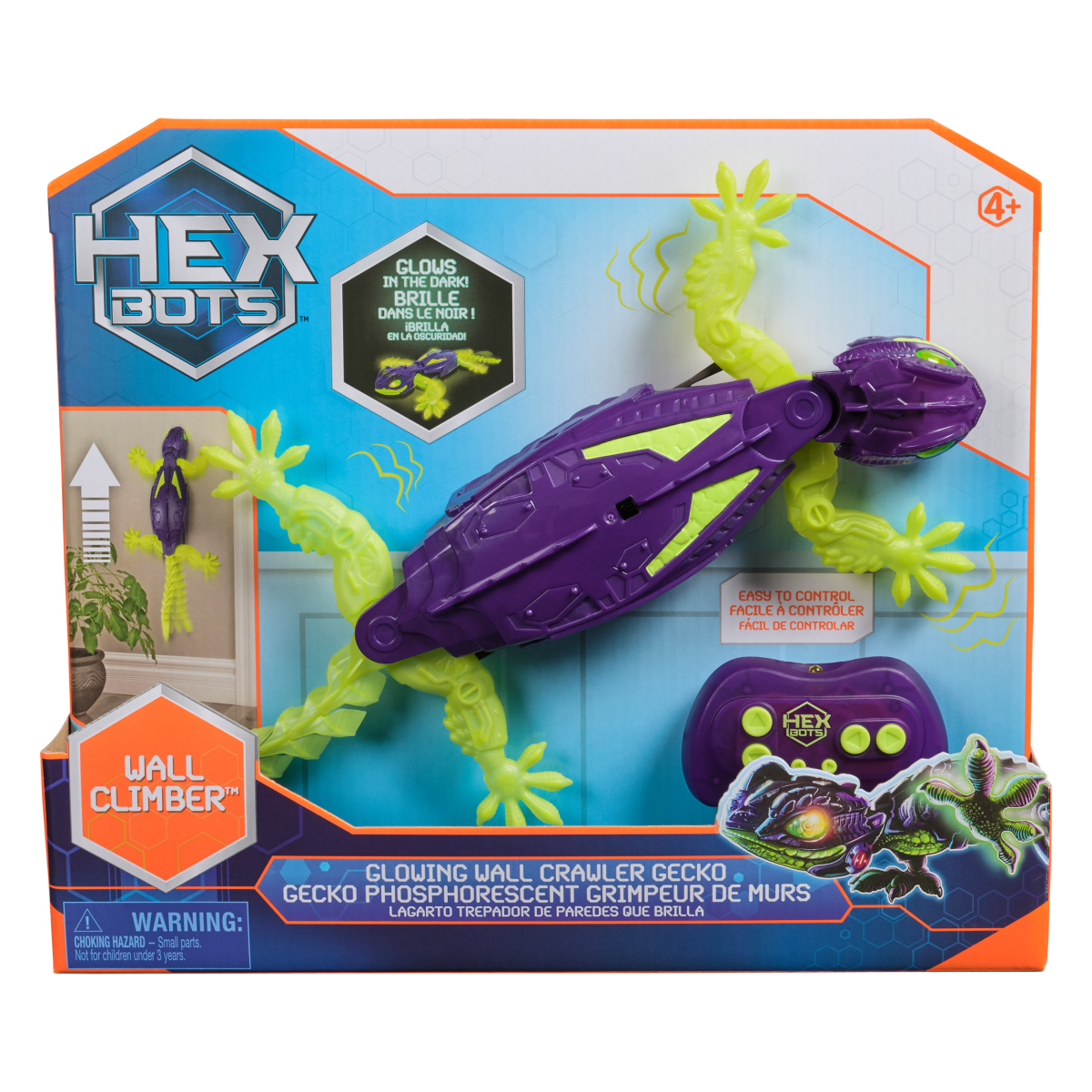 slide 1 of 7, Hexbug Hex Bots Glow in the Dark Gecko, Rechargeable RC, 1 Each, 1 ct