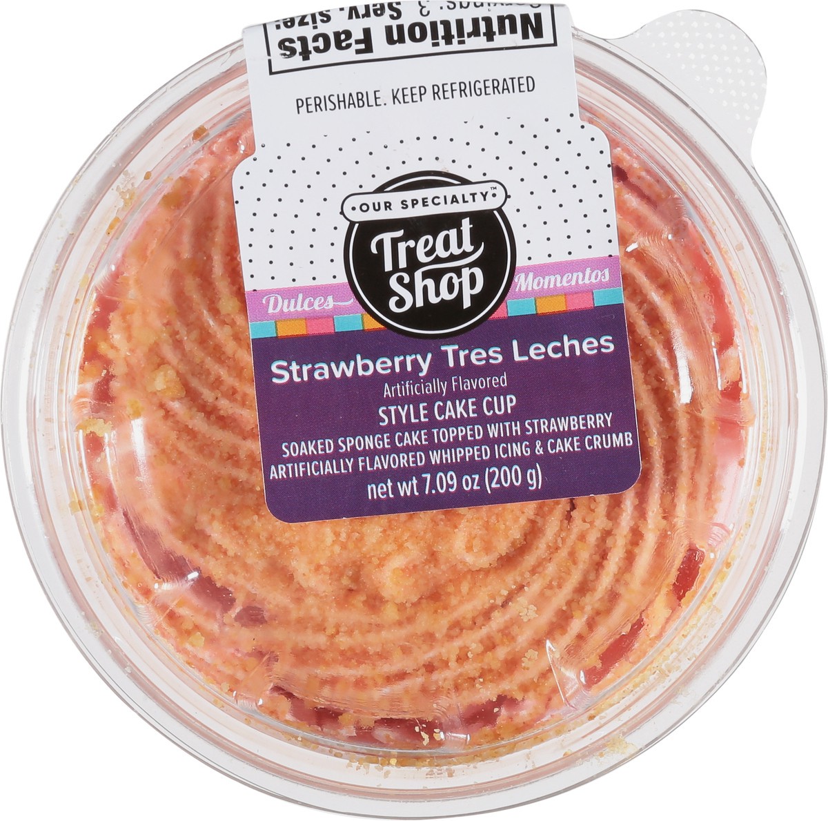 slide 13 of 14, Our Specialty Treat Shop Strawberry Tres Leches Style Cake Cup - 7.09 oz, 7.09 oz