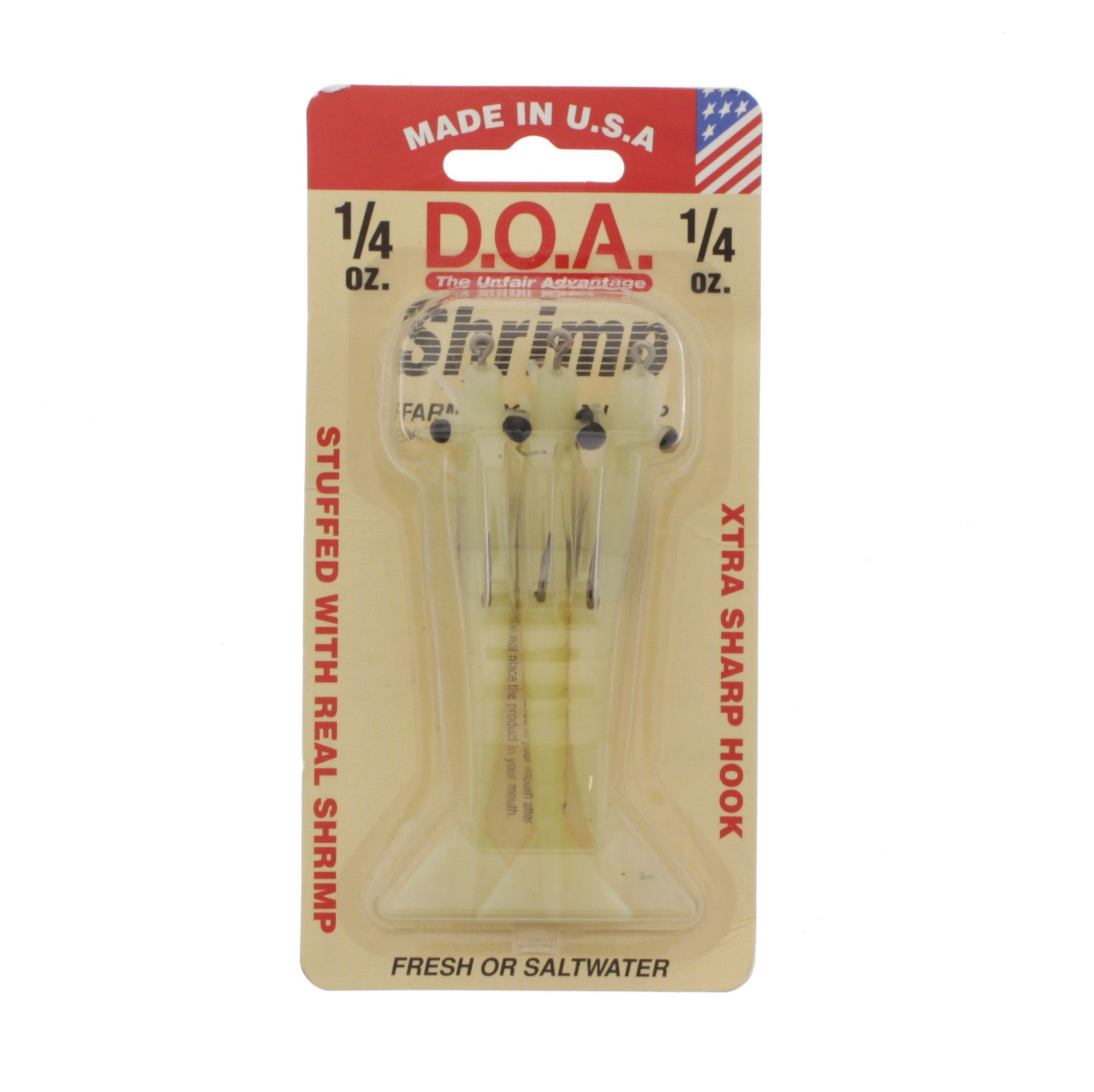 slide 1 of 1, D.O.A. Nite Glow 3 Inch Flavored Shrimp, 3 ct
