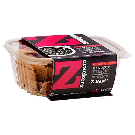 slide 1 of 1, Z Crackers Crackers Red Onion & Rosemary Tub - 8 Oz, 8 oz