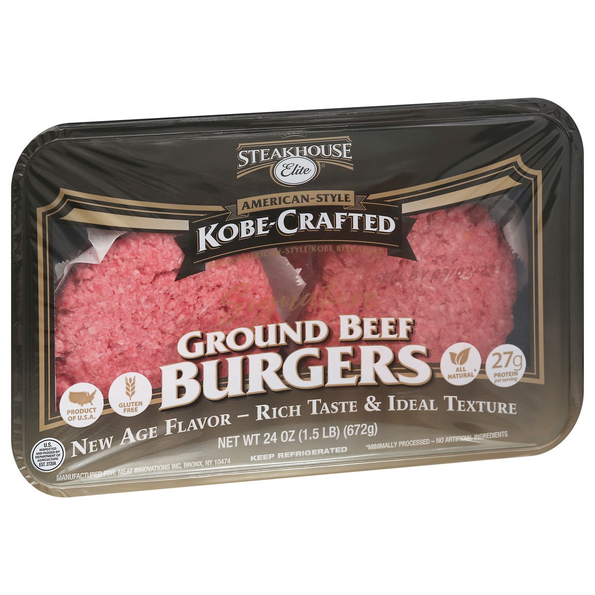 slide 12 of 14, Steakhouse Elite Ground Beef Burger , 24 oz