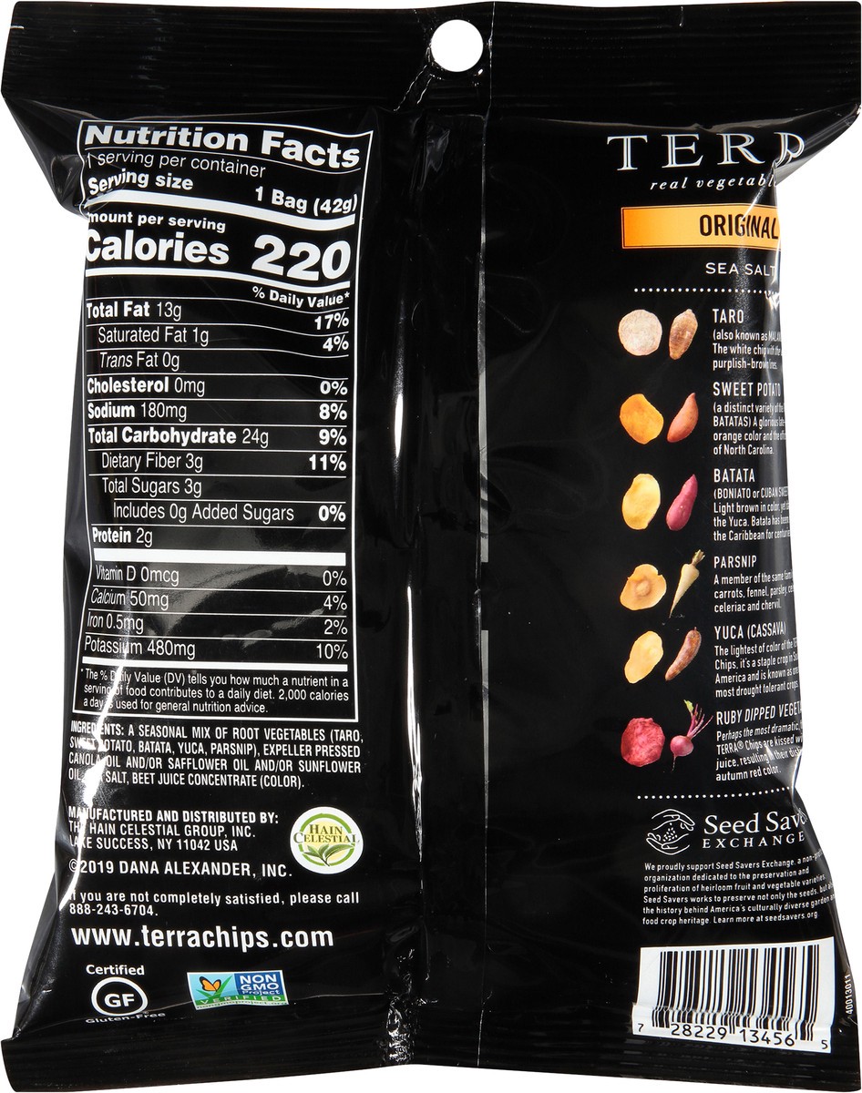 slide 9 of 10, Terra Original Sea Salt Real Vegetable Chips 1.5 oz. Bag, 1.5 oz