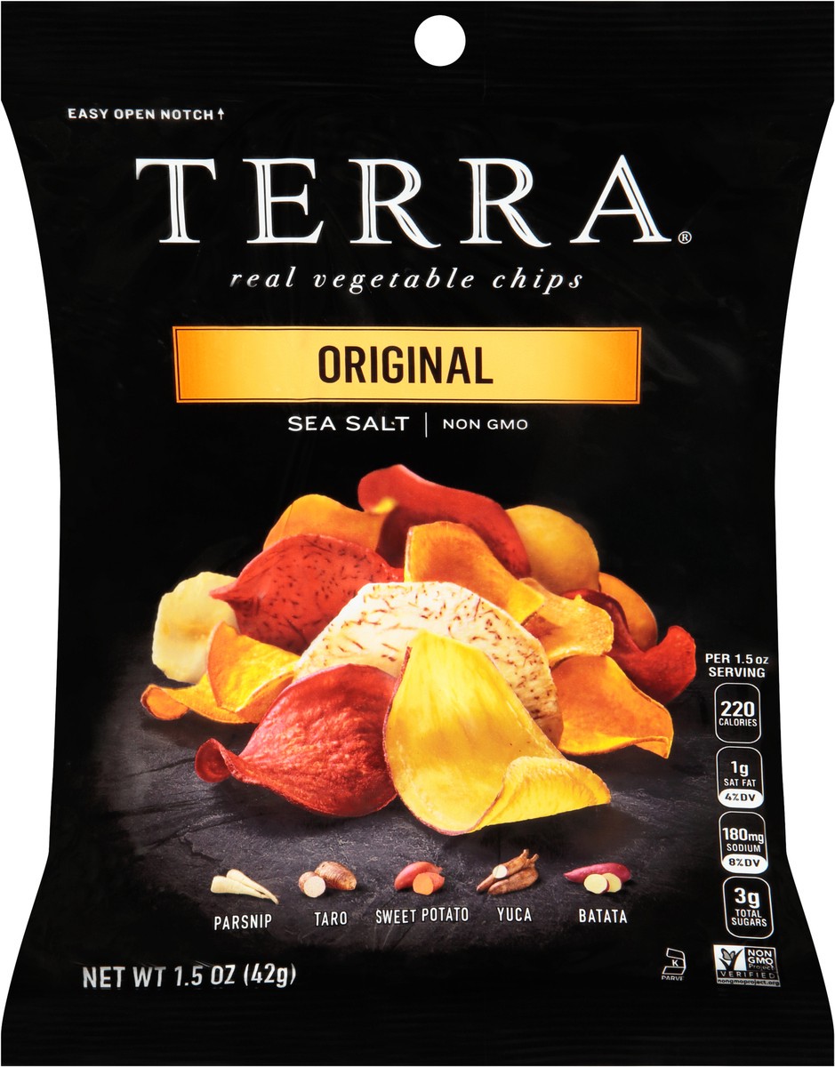 slide 2 of 10, Terra Original Sea Salt Real Vegetable Chips 1.5 oz. Bag, 1.5 oz