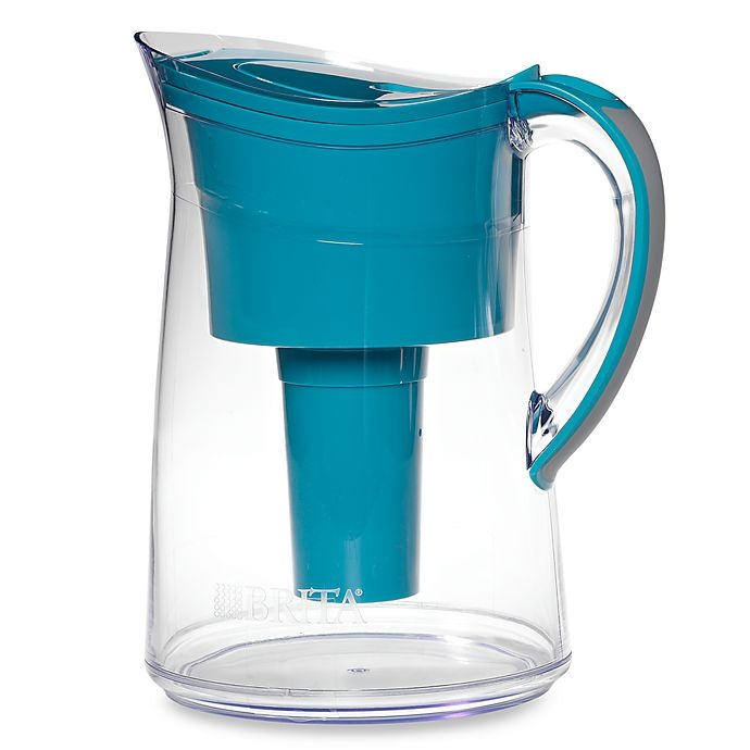 slide 1 of 1, Brita Capri Water Filter Pitcher - Turquoise, 80 oz