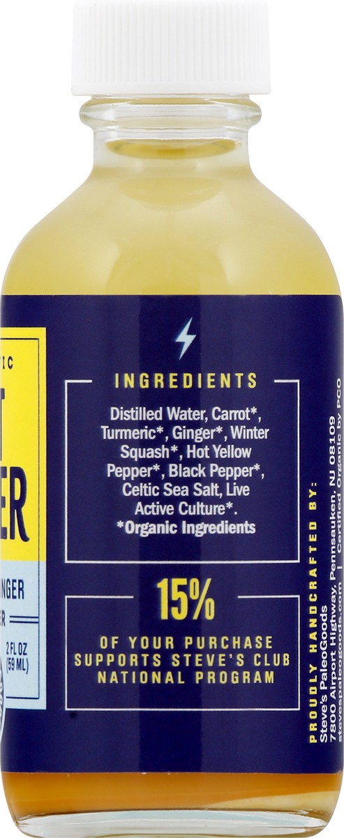 slide 6 of 12, Steves PaleoGoods Probiotic Recover Turmeric Ginger Gut Power Shots - 2 oz, 2 oz