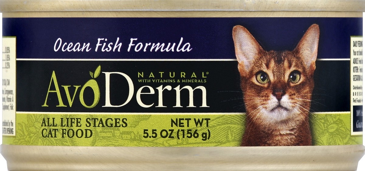 slide 2 of 3, AvoDerm Natural Cat Food Ocean Fish Kitten/Adult, 5.5 oz