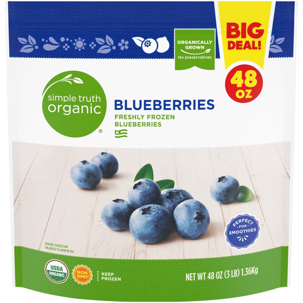 slide 2 of 3, Simple Truth Organic Frozen Blueberries, 48 oz