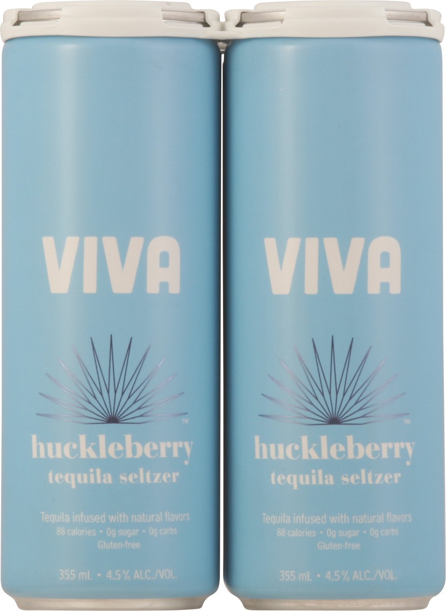 slide 4 of 14, Viva Tequila Seltzer Huckleberry, 4 ct; 12 oz