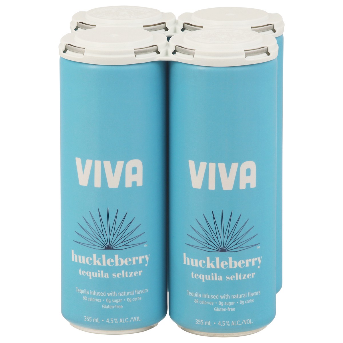 slide 1 of 14, Viva Tequila Seltzer Huckleberry, 4 ct; 12 oz