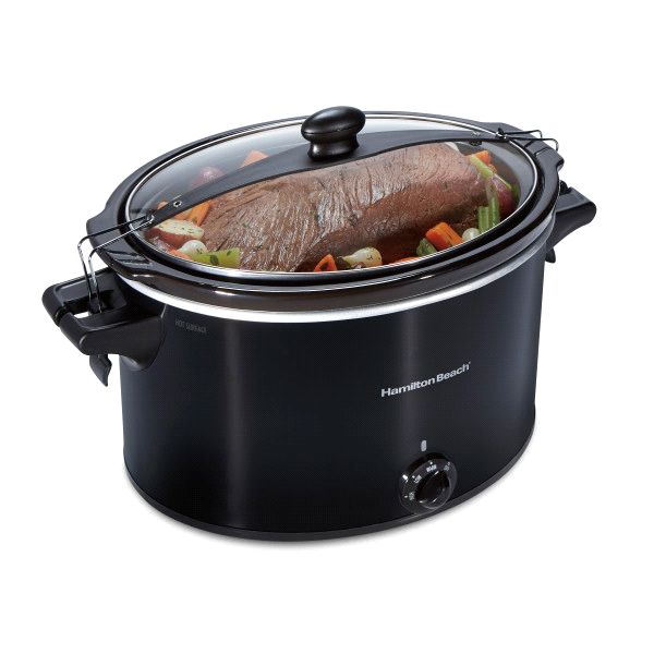 slide 1 of 1, Hamilton Beach Extra Large Stay or Go Slow Cooker, 10 qt