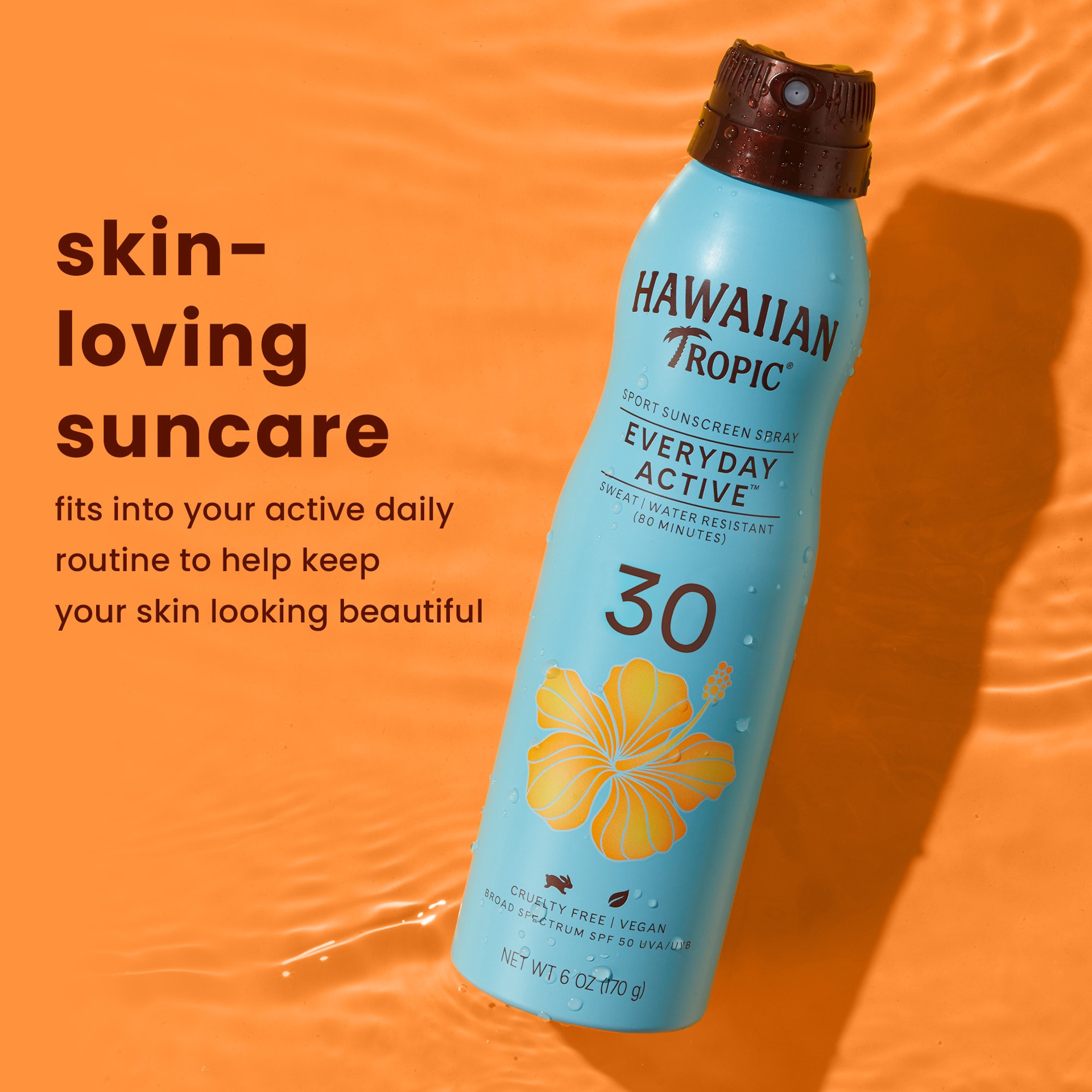 slide 2 of 9, Hawaiian Tropic Everyday Active Clear Spray Reef Friendly Sunscreen Broad Spectrum SPF 30 - 6 Ounces, 6 oz