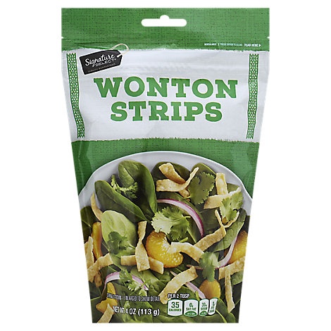 slide 1 of 1, Signature Select Wonton Strips, 4 oz