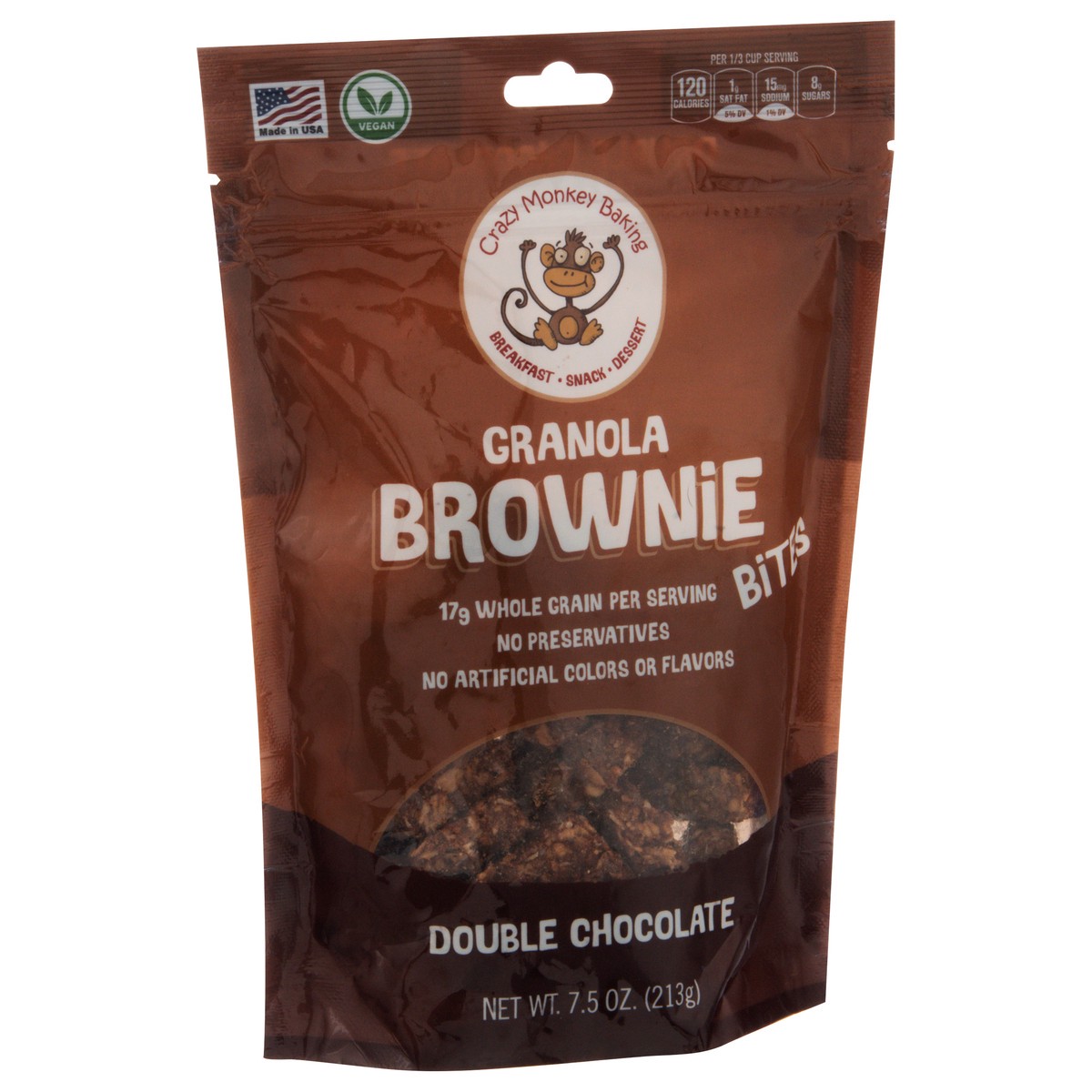 slide 2 of 9, Crazy Monkey Dble Choc Brownie Granola Bites, 7.5 oz