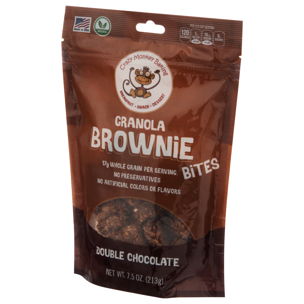 slide 3 of 9, Crazy Monkey Dble Choc Brownie Granola Bites, 7.5 oz