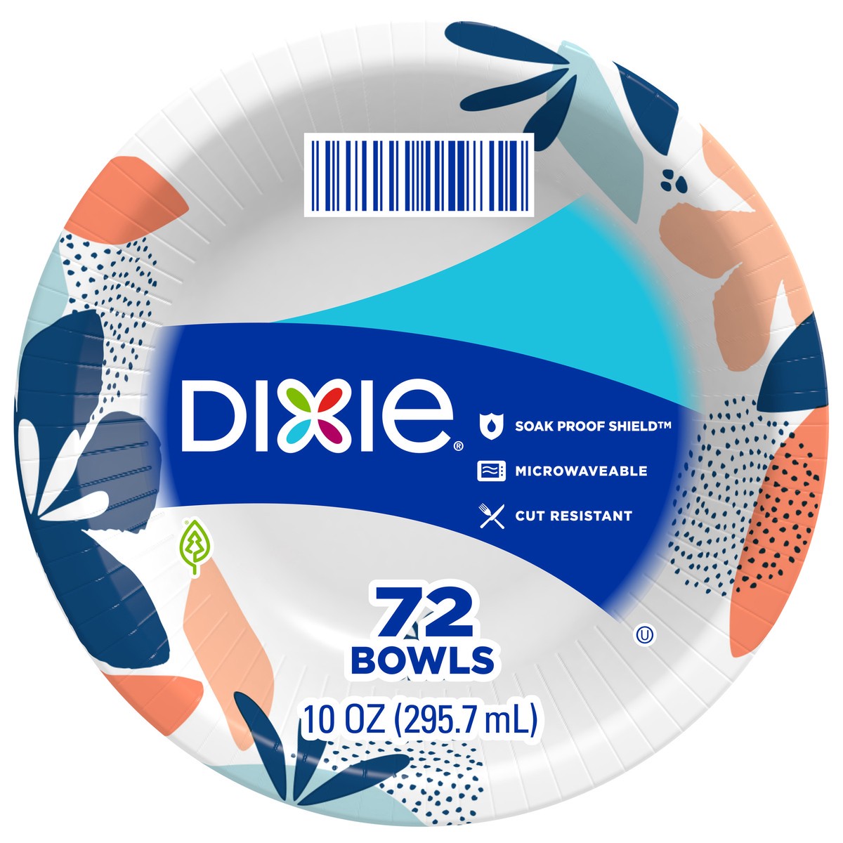 slide 6 of 7, Dixie Paper Bowl, 10 Ounce Disposable Bowls, 72 Count, 72 ct