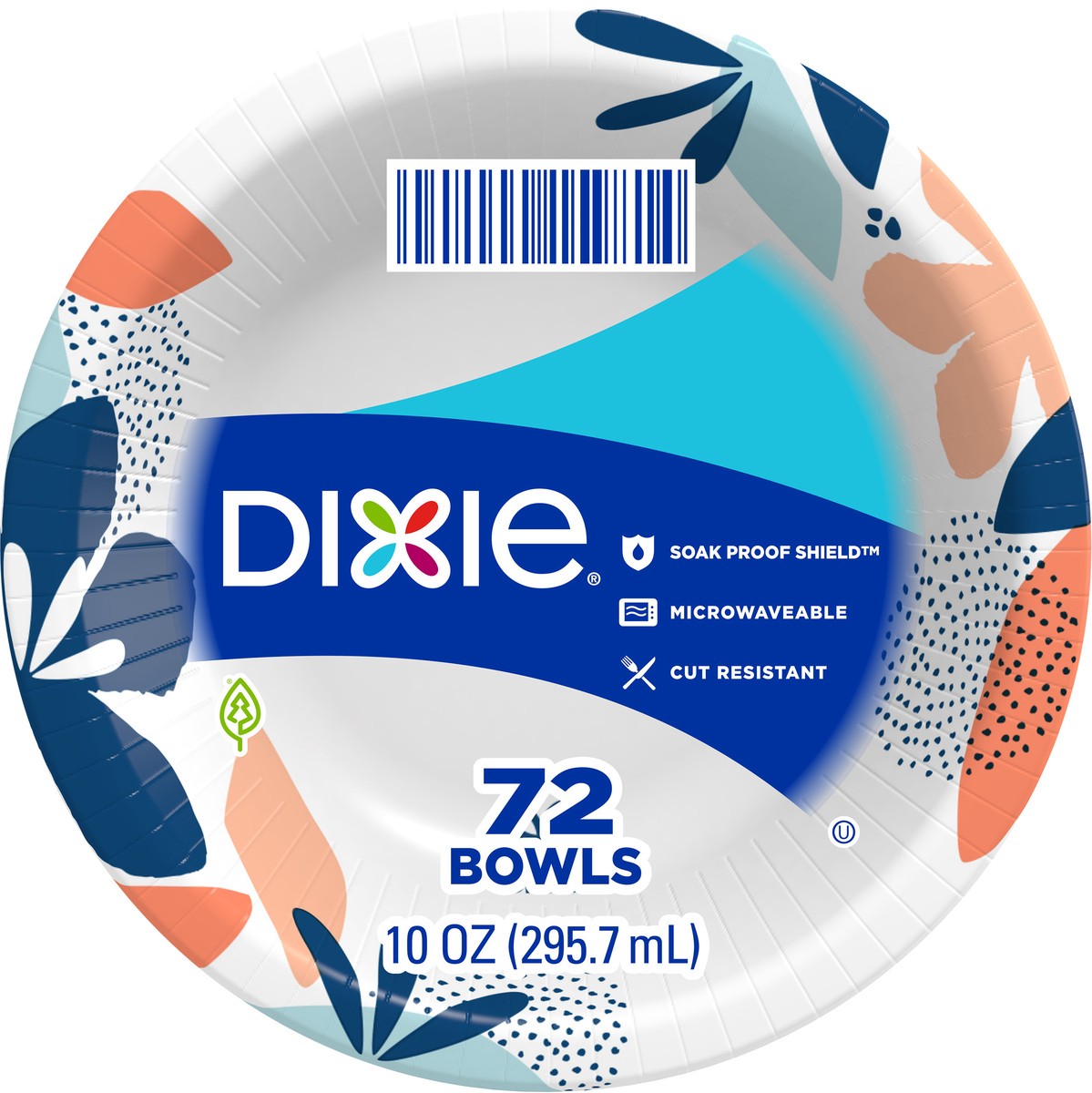 slide 2 of 7, Dixie Paper Bowl, 10 Ounce Disposable Bowls, 72 Count, 72 ct