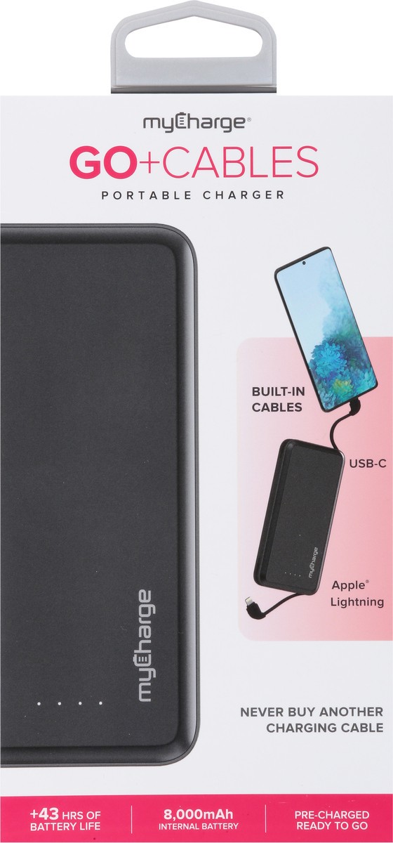 slide 10 of 12, My Charge Go+Cables Portable Charger 1 ea, 1 ct