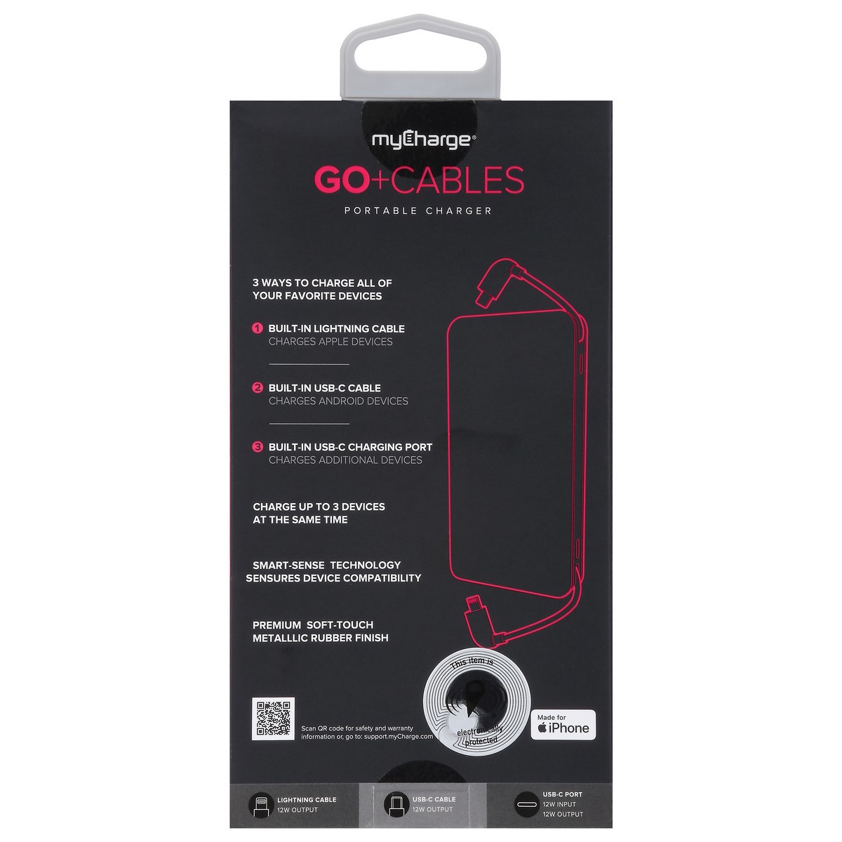 slide 12 of 12, My Charge Go+Cables Portable Charger 1 ea, 1 ct