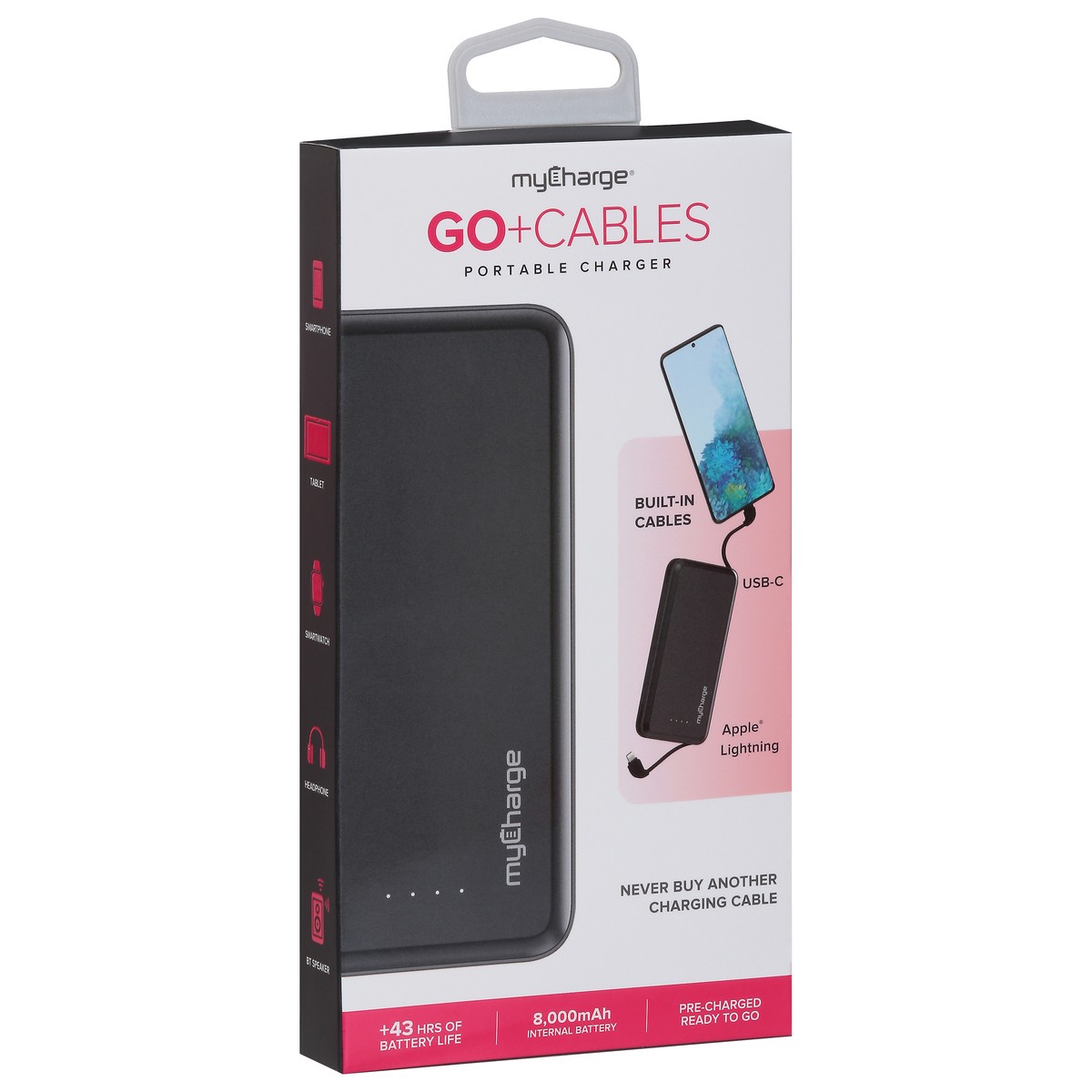 slide 3 of 12, My Charge Go+Cables Portable Charger 1 ea, 1 ct