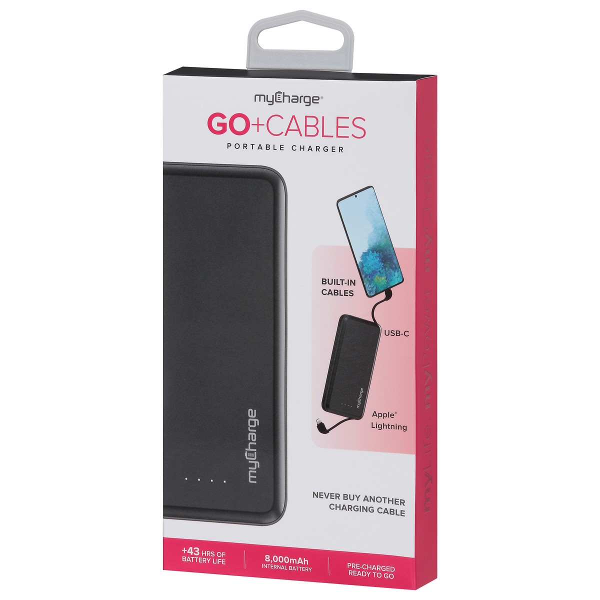 slide 2 of 12, My Charge Go+Cables Portable Charger 1 ea, 1 ct