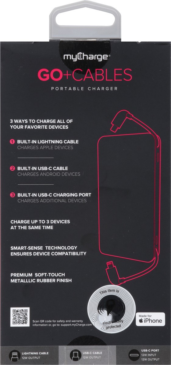 slide 5 of 12, My Charge Go+Cables Portable Charger 1 ea, 1 ct
