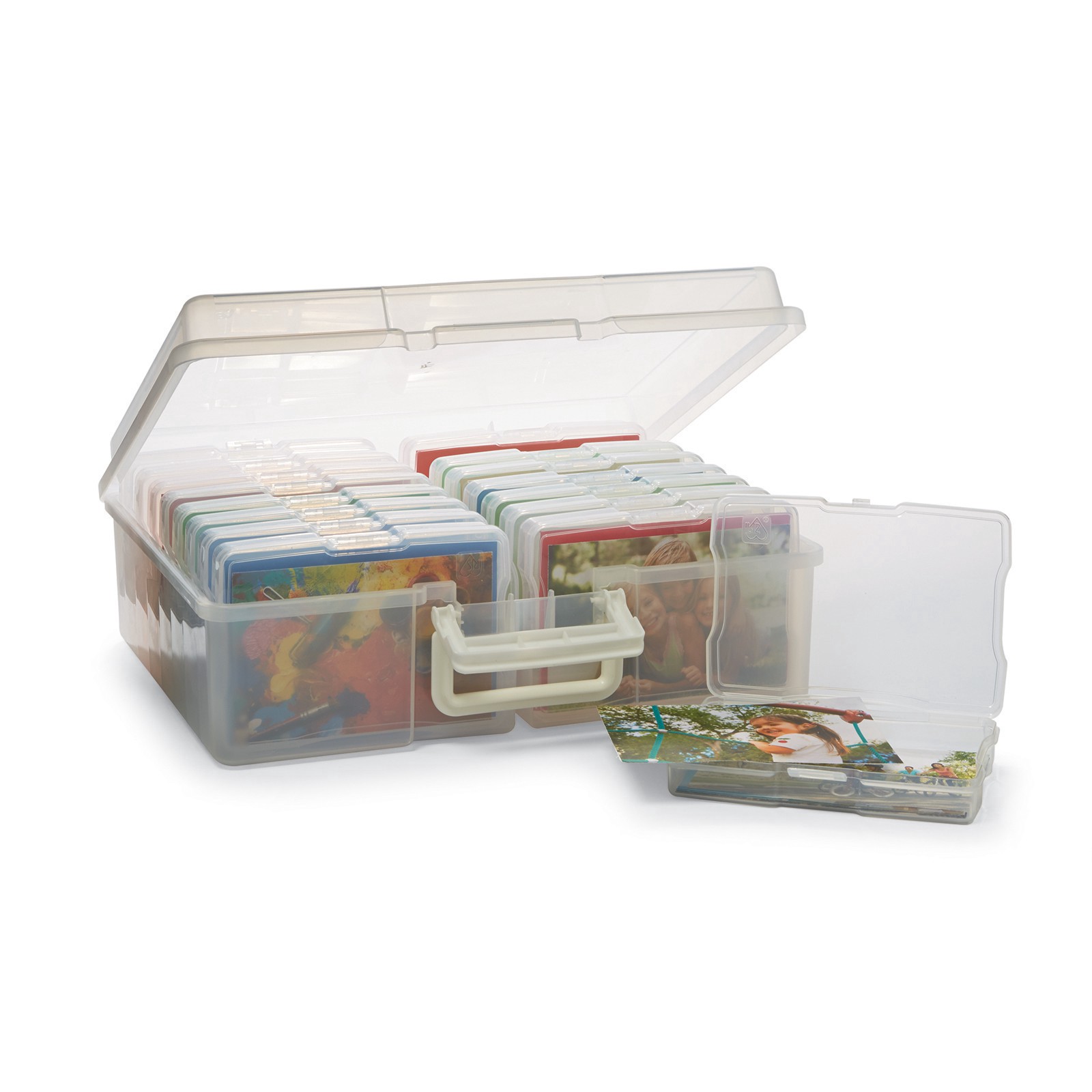 slide 3 of 7, Clear 16 Case Photo & Craft Keeper By Simply Tidy, 9 in x 12 in x 5 in