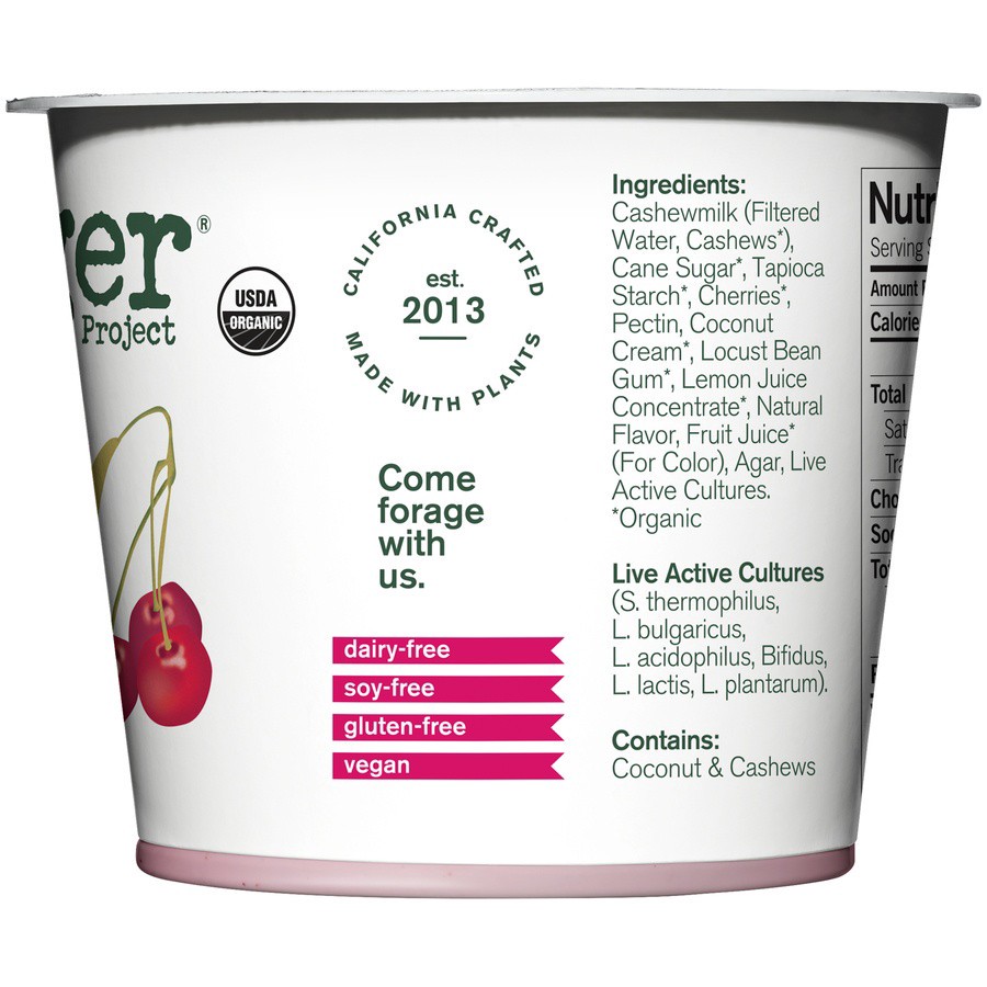 slide 3 of 4, Forager Project Organic Cherry Dairy-Free Cashew-Gurt, 5.3 oz