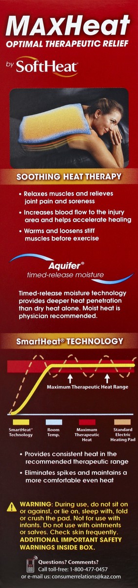 slide 3 of 5, SoftHeat Deluxe Heating Pad, 1 ct