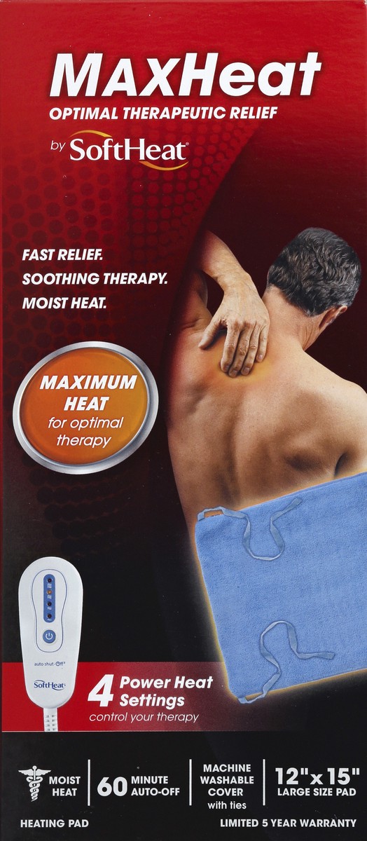 slide 4 of 5, SoftHeat Deluxe Heating Pad, 1 ct