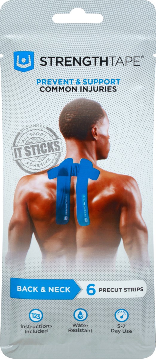 slide 9 of 11, StrengthTape Back & Neck Kinesiology Tape 6 ea, 6 ct