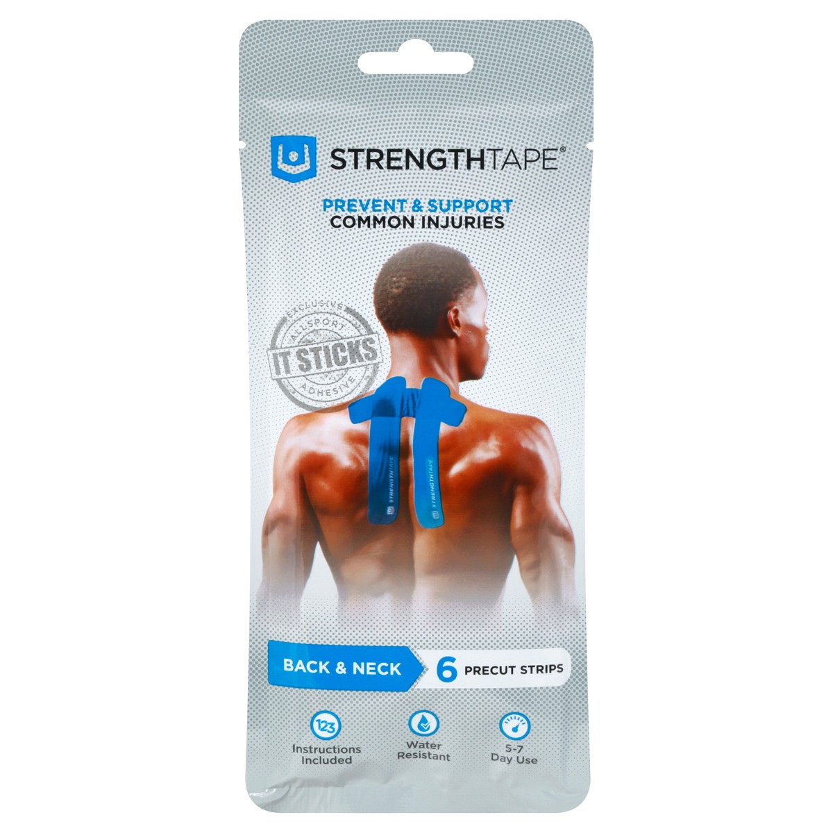 slide 7 of 11, StrengthTape Back & Neck Kinesiology Tape 6 ea, 6 ct