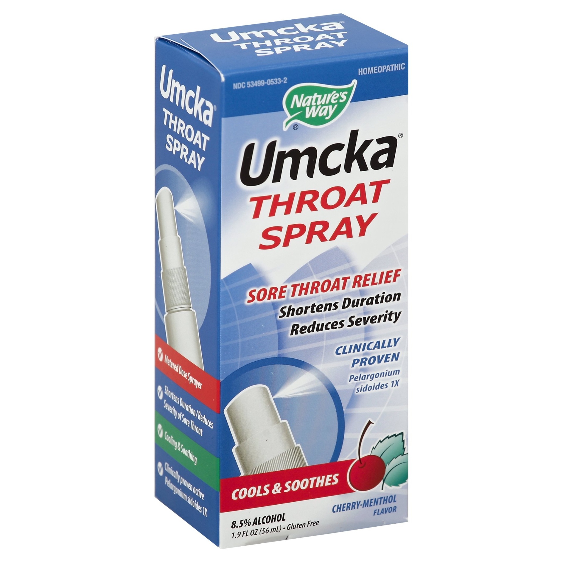 slide 1 of 1, Nature's Way Umcka Cherry Menthol Throat Spray, 1.9 fl oz