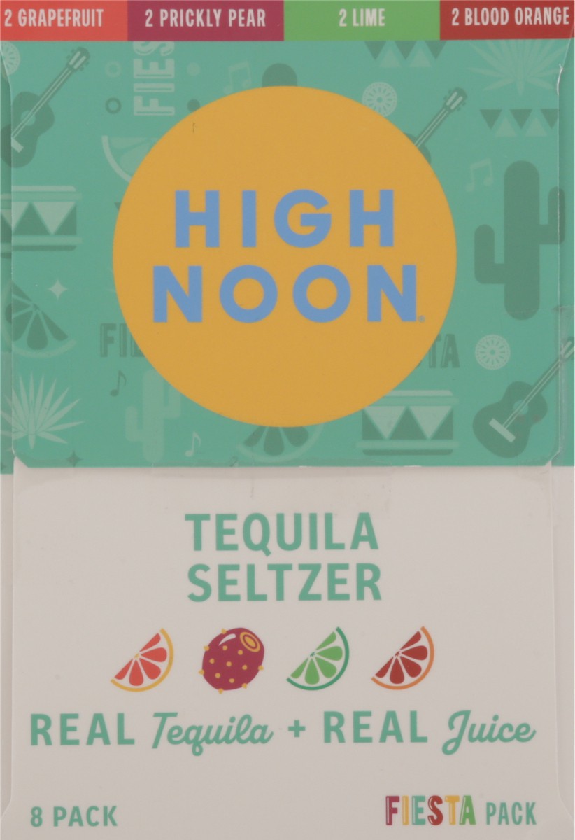 slide 4 of 13, High Noon Fiesta Pack Tequila Hard Seltzer Variety, 8 ct, 355 ml