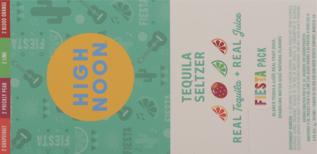 slide 13 of 13, High Noon Fiesta Pack Tequila Hard Seltzer Variety, 8 ct, 355 ml