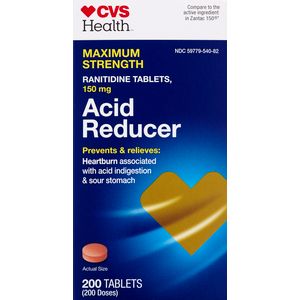 slide 1 of 1, CVS Health Acid Reducer Tablets Maximum Strength Value Size, 200 ct
