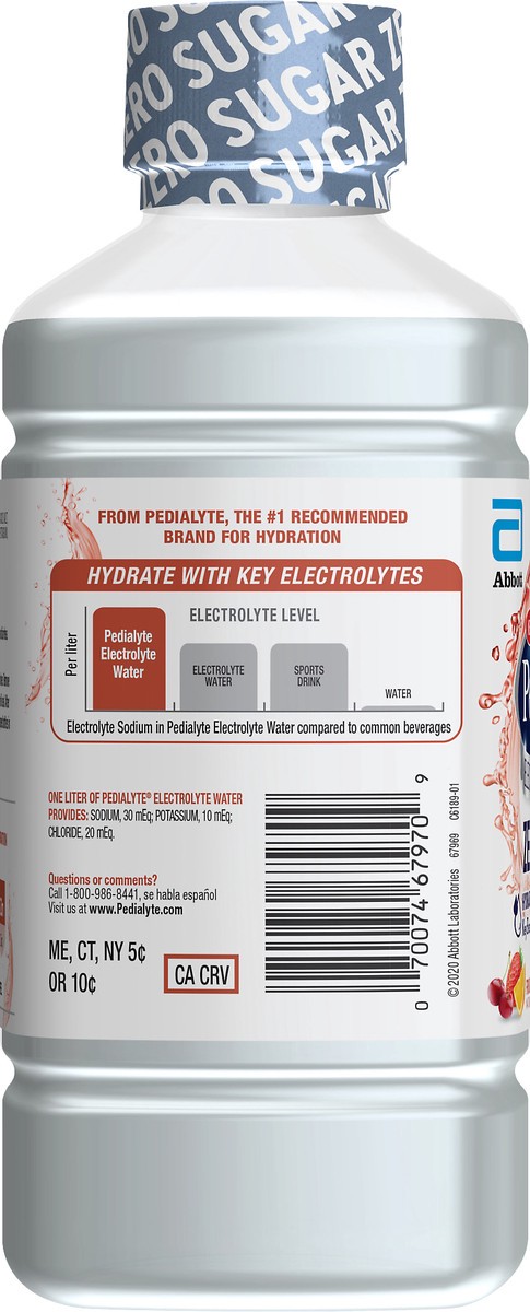 slide 5 of 6, Pedialyte Zero Sugar Fruit Punch Electrolyte Water Drink - 33.8 ct, 33.8 ct