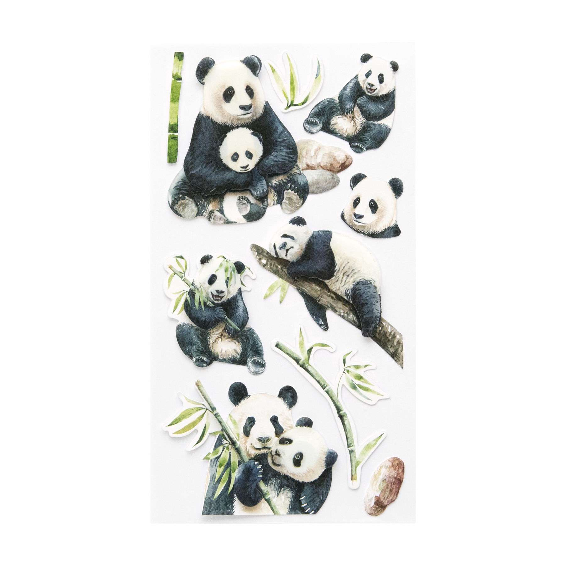 slide 2 of 4, Pandas Dimensional Stickers By Recollections, 3.875 in x 7 in
