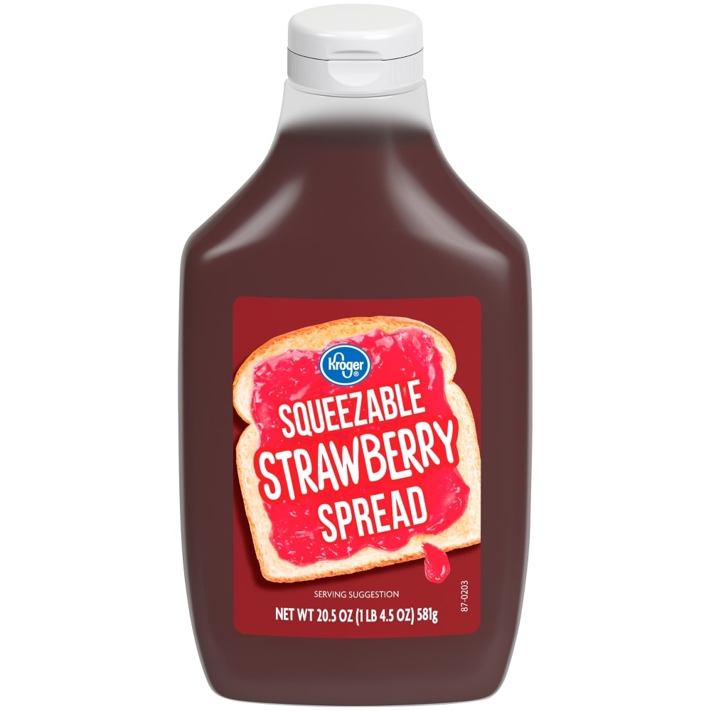 slide 1 of 1, Kroger Squeezable Strawberry Spread, 20.5 oz