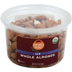 Nature's Basket Natures Basket Almonds, Whole, Raw - 9.5 oz
