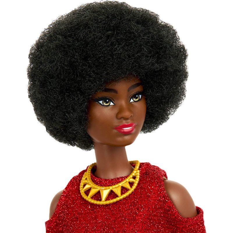 slide 2 of 6, Barbie 12.7" Fashionista Doll Black, 1 ct