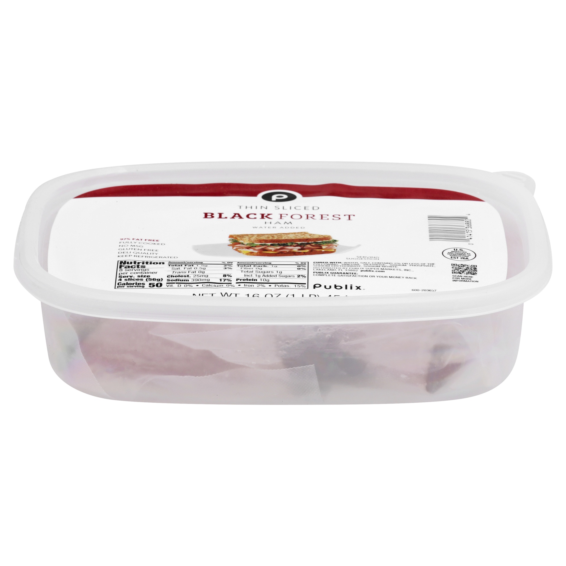 slide 1 of 1, Publix Thin Sliced Black Forest Black Forest, 16 oz