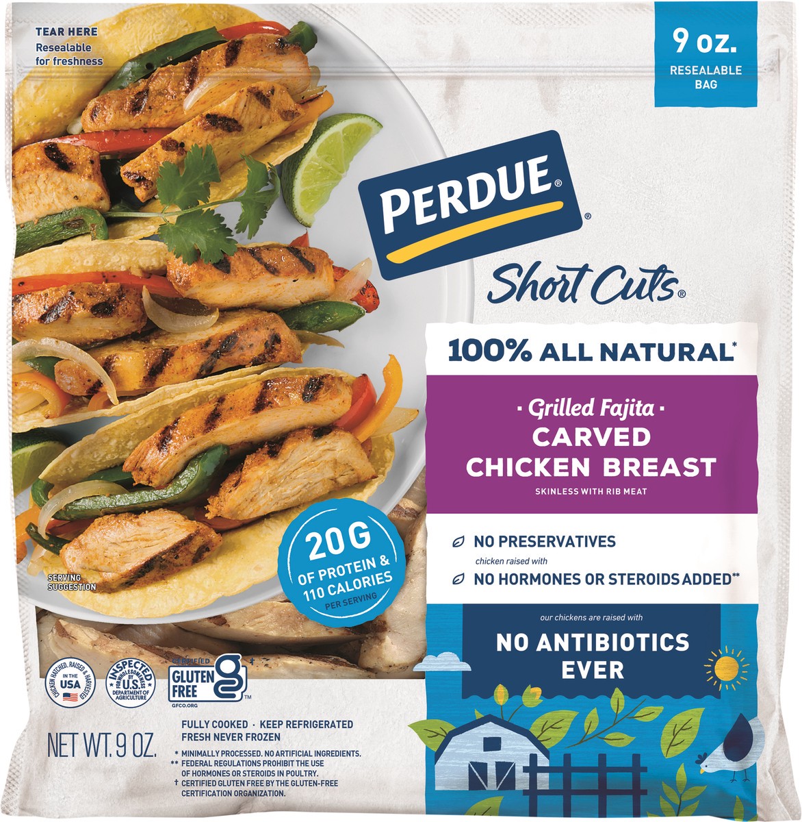 slide 6 of 8, Perdue Short Cuts Grilled Fajita, 9 oz