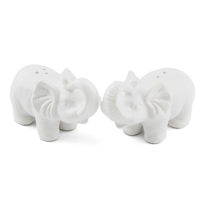 slide 1 of 1, Thirstystone Resources Stoneware Animal Salt/Pepper Shakers - White, 2 ct