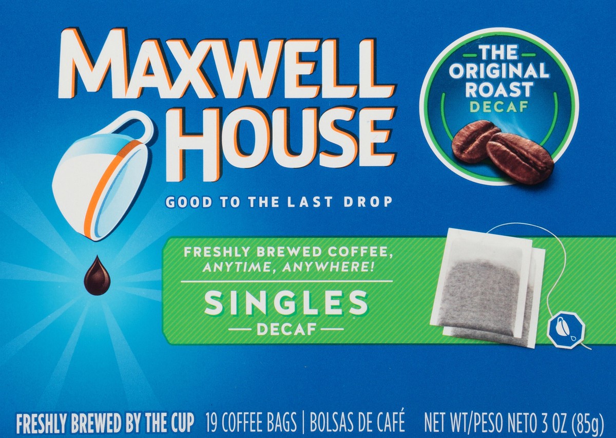 slide 4 of 12, Maxwell House The Original Roast Decaf Coffee Singles- 19 ct, 19 ct