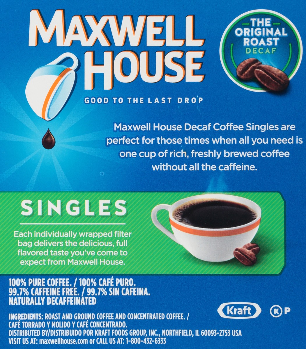 slide 2 of 12, Maxwell House The Original Roast Decaf Coffee Singles- 19 ct, 19 ct